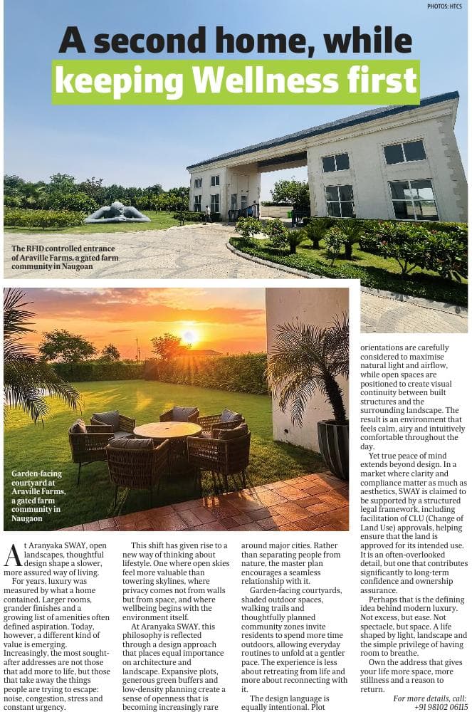 HT City, Delhi, Aranyaka Estates feature
