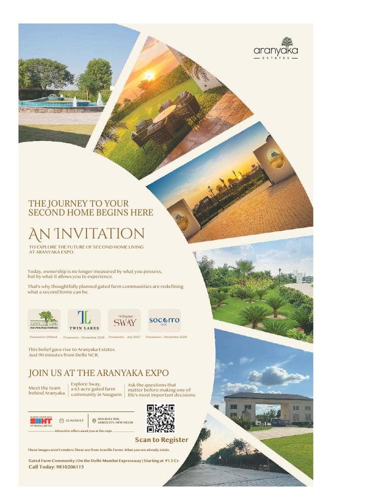HT City, Delhi, Aranyaka Estates feature
