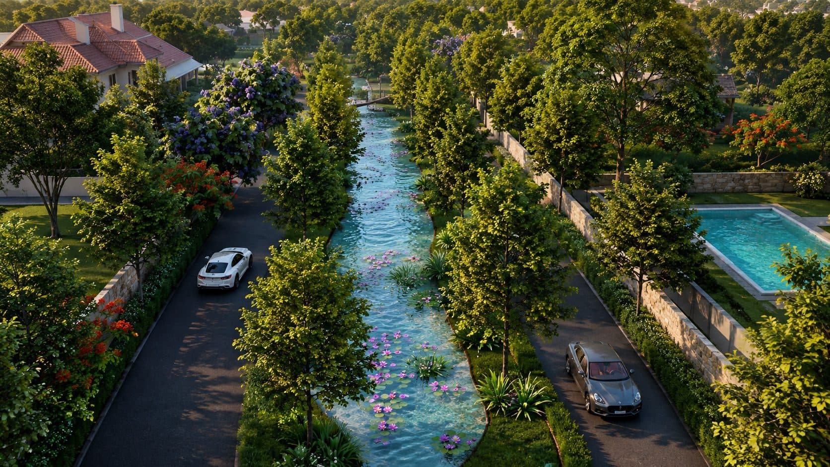 Golden hour at the estates